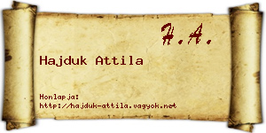 Hajduk Attila névjegykártya
