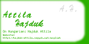 attila hajduk business card